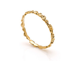 Dainty nature inspired ring, 14k Gold