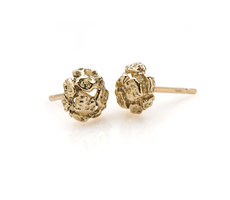  Dome Gold stud earrings