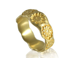 Flower print Ring